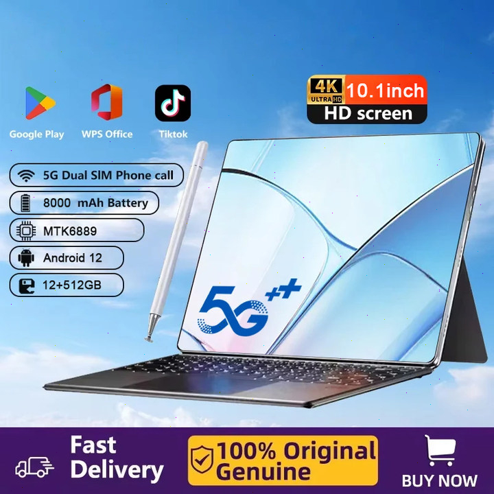 New Tablet Pro A9 Pro asli Tab 10.1Inci 5G Tablet Android Pad 16/512GB Cuci Gudang Promo trade Tab 1