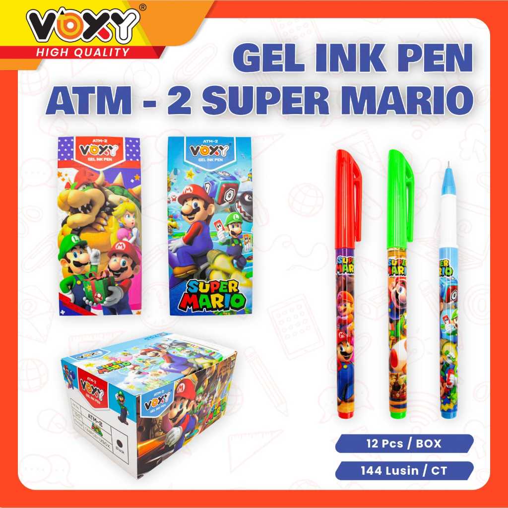 

Pulpen Gel 0.38mm MARIO BROS (12pc)