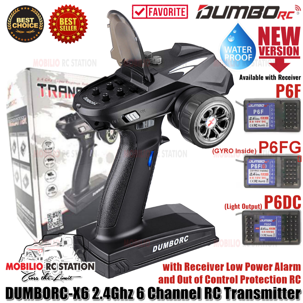 Dumborc X6 2.4Ghz 6 Channel RC Transmitter with Receiver X6F or X6FG