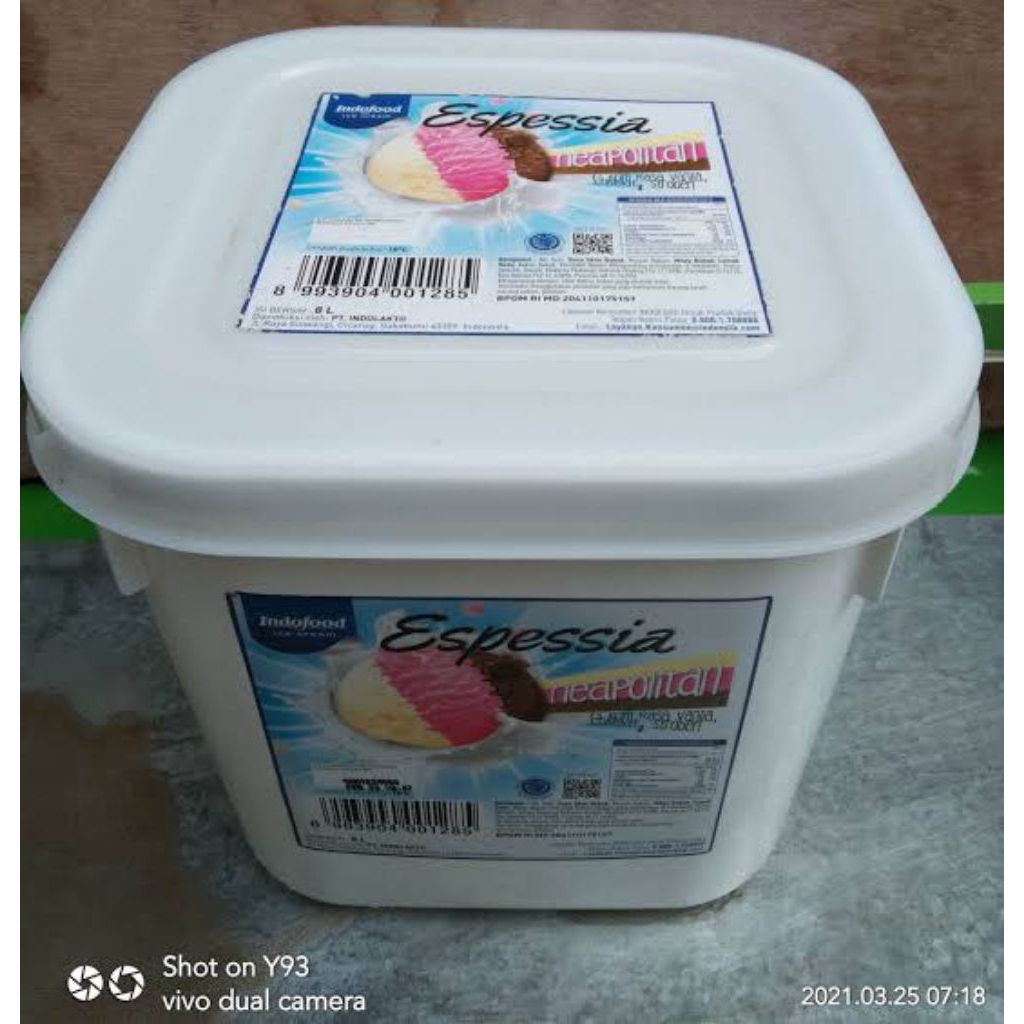 ember kosong bekas Es cream 8 Liter