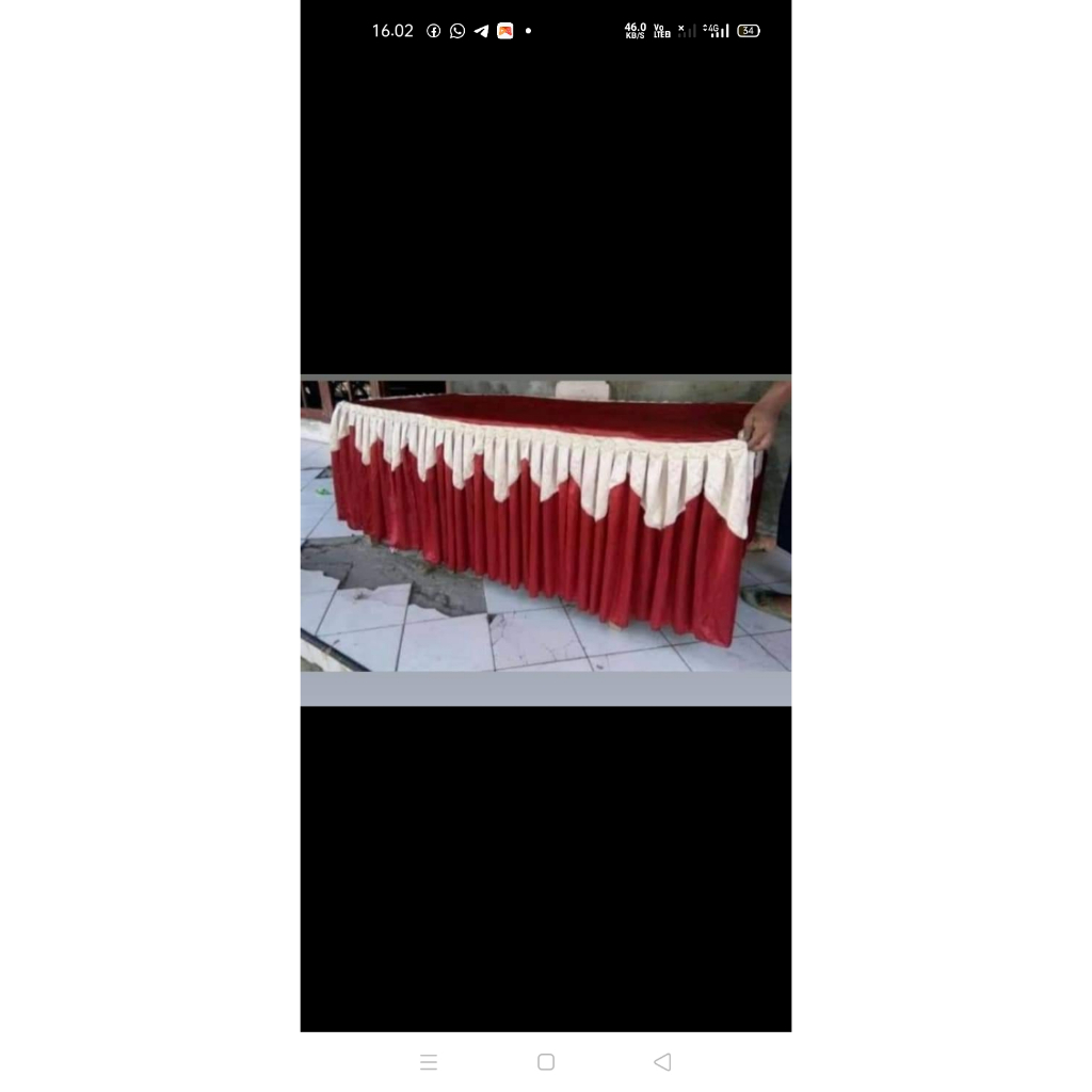 SARUNG MEJA PERSEGI POLOS/ REMPEL / berbagai ukuran– Cover Meja Dekorasi Hajatan, Rapat, Catering