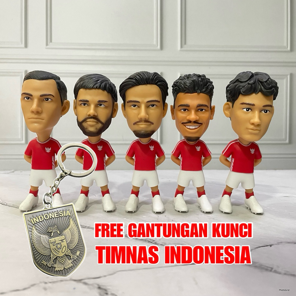 Miniatur Figure Pemain Timnas Indonesia Indonesia Football Player Figurine Soccer Figure Action Figu