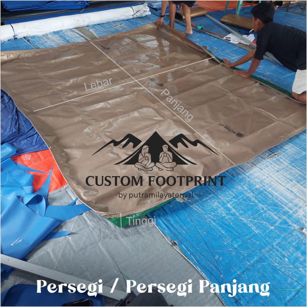 Footprint Tenda custom bahan A20 / Alas tenda / Terpal footprint / Alas tenda A20