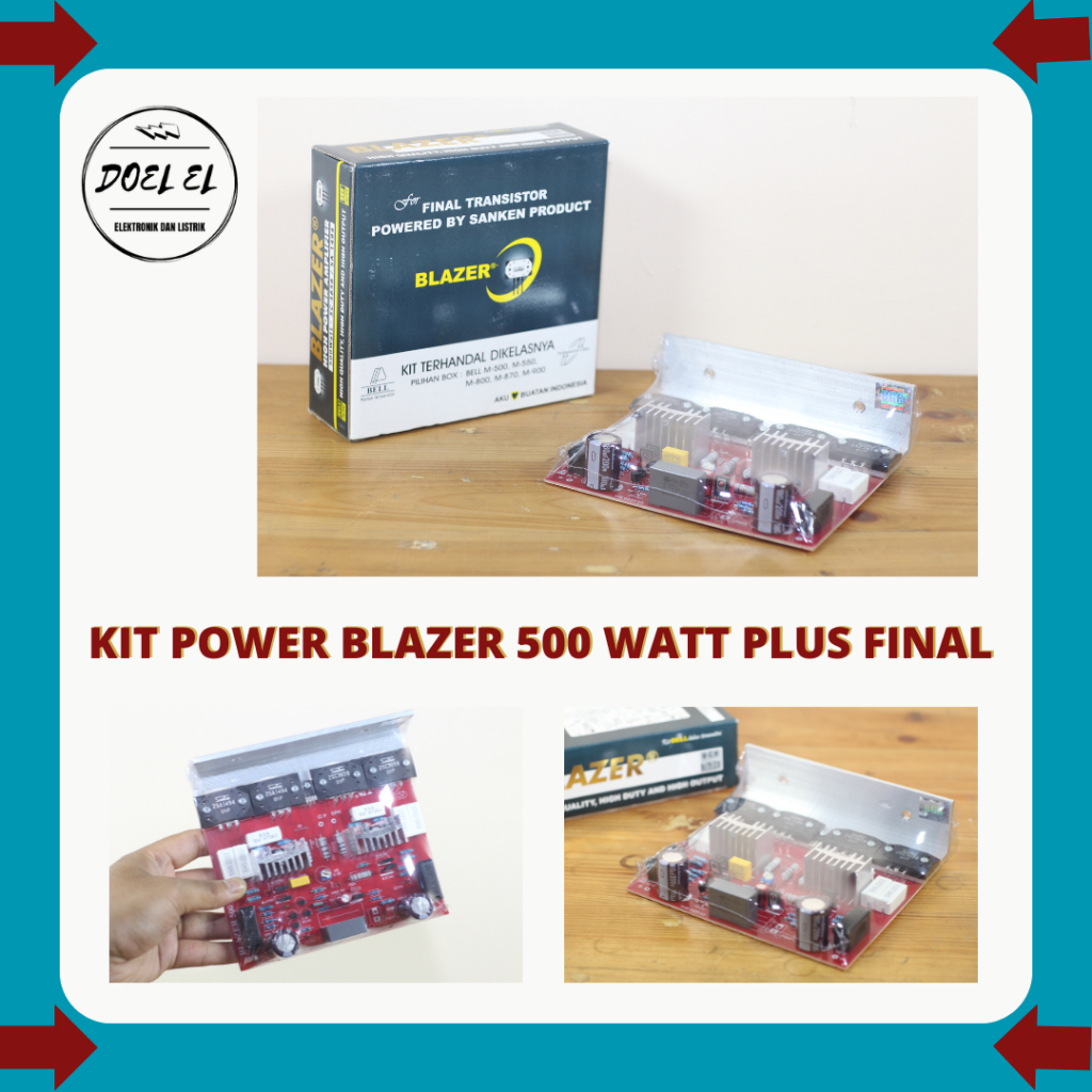 KIT POWER AMPLIFIER BLAZER 500 WATT MONO PLUS FINAL | BELL BGR ORI