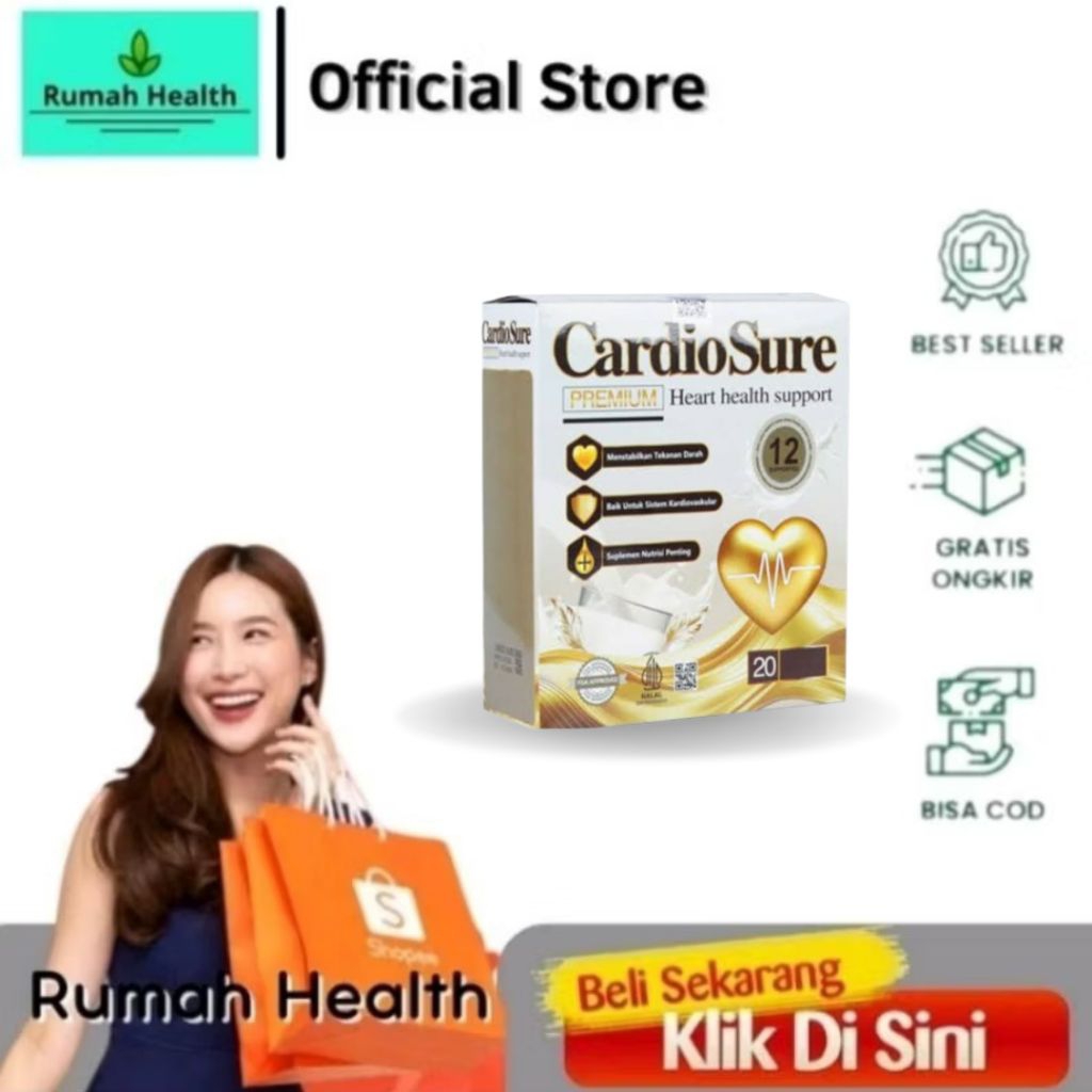 

Cardiosure Premium Milk Susu Hipertensi Jantung Stroke Kolesterol Original BPOM