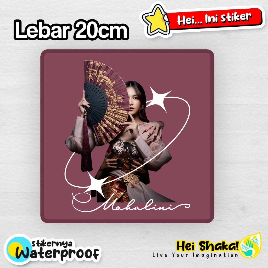 

Stiker Mahalini Ukuran Besar 20cm Sticker Bahan Vinyl Anti Air