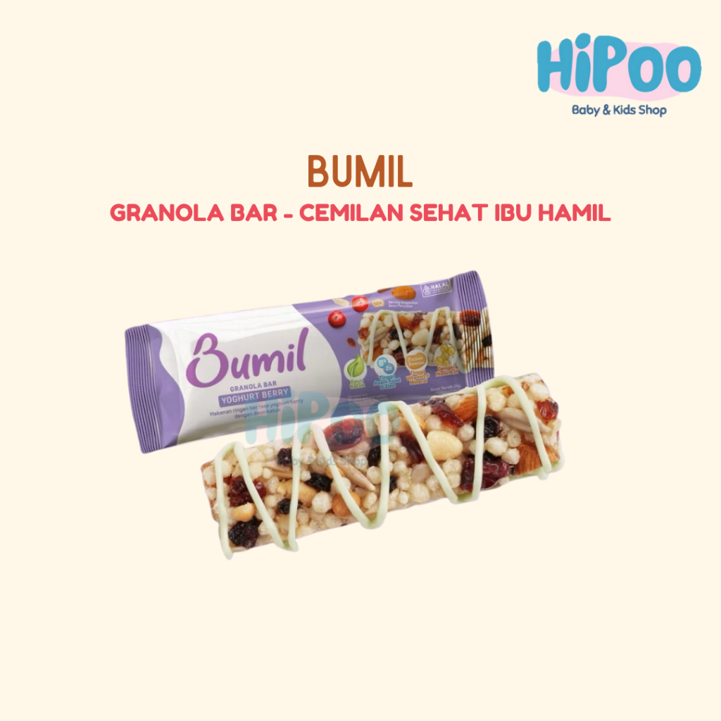 

BUMIL Makanan Ringan Bar Rasa Yoghurt Berry dengan Daun Katuk (Granola Bar Yoghurt Berry) [1 pcs]