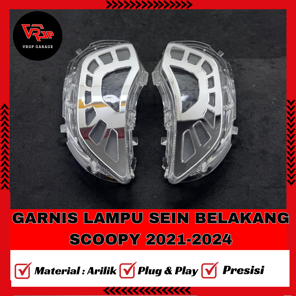 VRGP Garnis Lampu Sein Belakang Scoopy 2021-2024/ Garnish Lampu Sein Belakang Scoopy