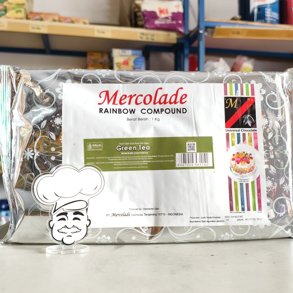 

Mercolade Greentea Chocolate 1Kg / Coklat Matcha 1Kg / Coklat Greentea