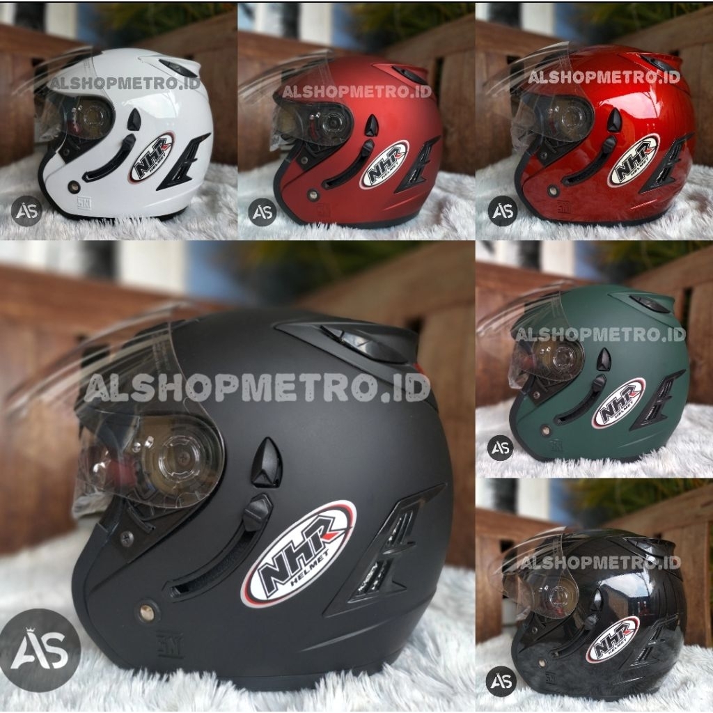 (COD) HELM NHR DOUBLE VISOR SNI TERLARIS PRIA DAN WANITA