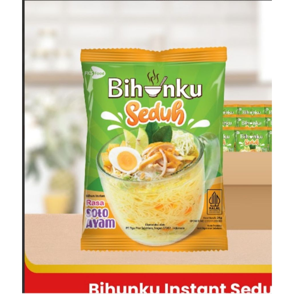 

Bihunku Instant - Seduh Soto - 1 Karton - 120 Pcs - 24gr
