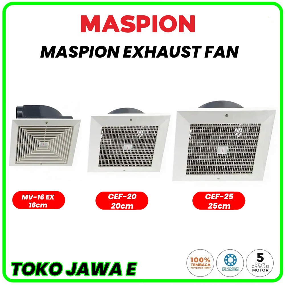 EXHAUST FAN MASPION CEF-25/MASPION CEF 20 Ceiling Exhaust/Hexos/Heksos Fan Plafon