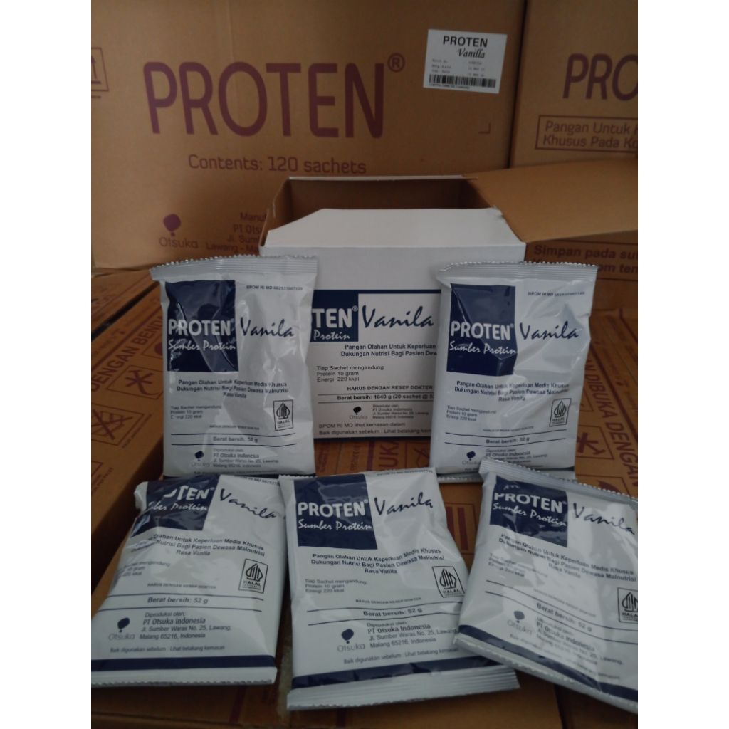 

PROTEN VANILA / SUSU PROTEN OTSUKA / SUSU PROTEN RASA VANILA / SOY PROTEIN