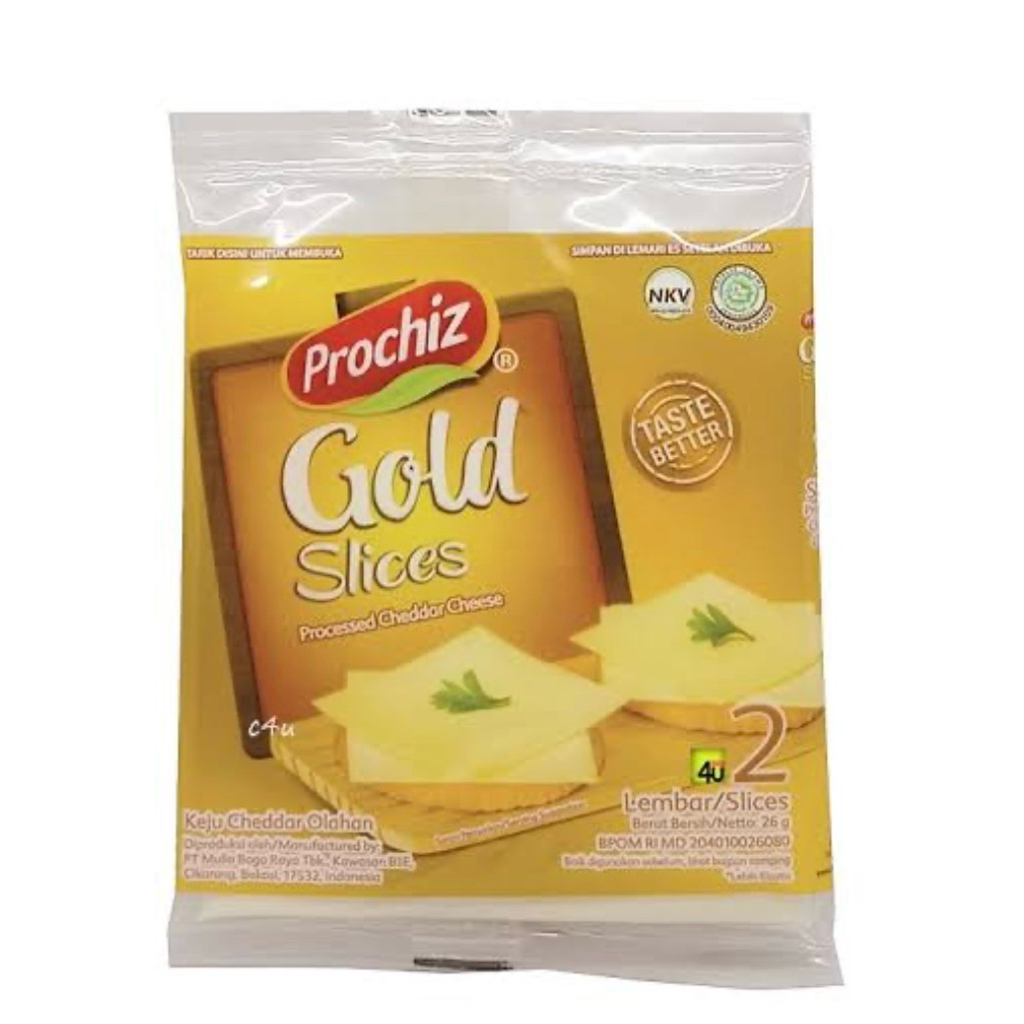 

Prochiz Gold Cheddar isi 2 Lembar 1 Renceng isi 8x26gram