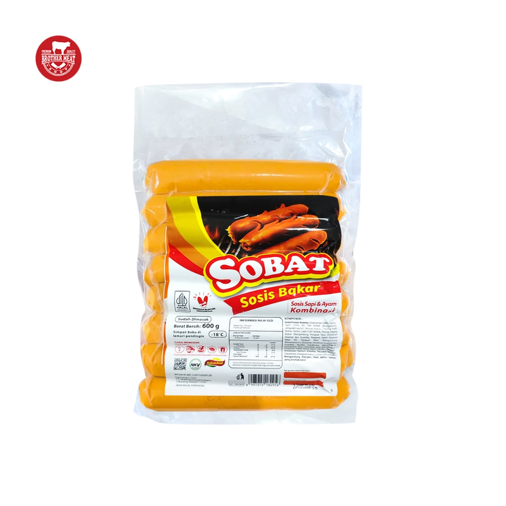 

SOBAT Sosis Bakar isi 8 / Sosis Kombinasi 600gr - Brothermeatshop
