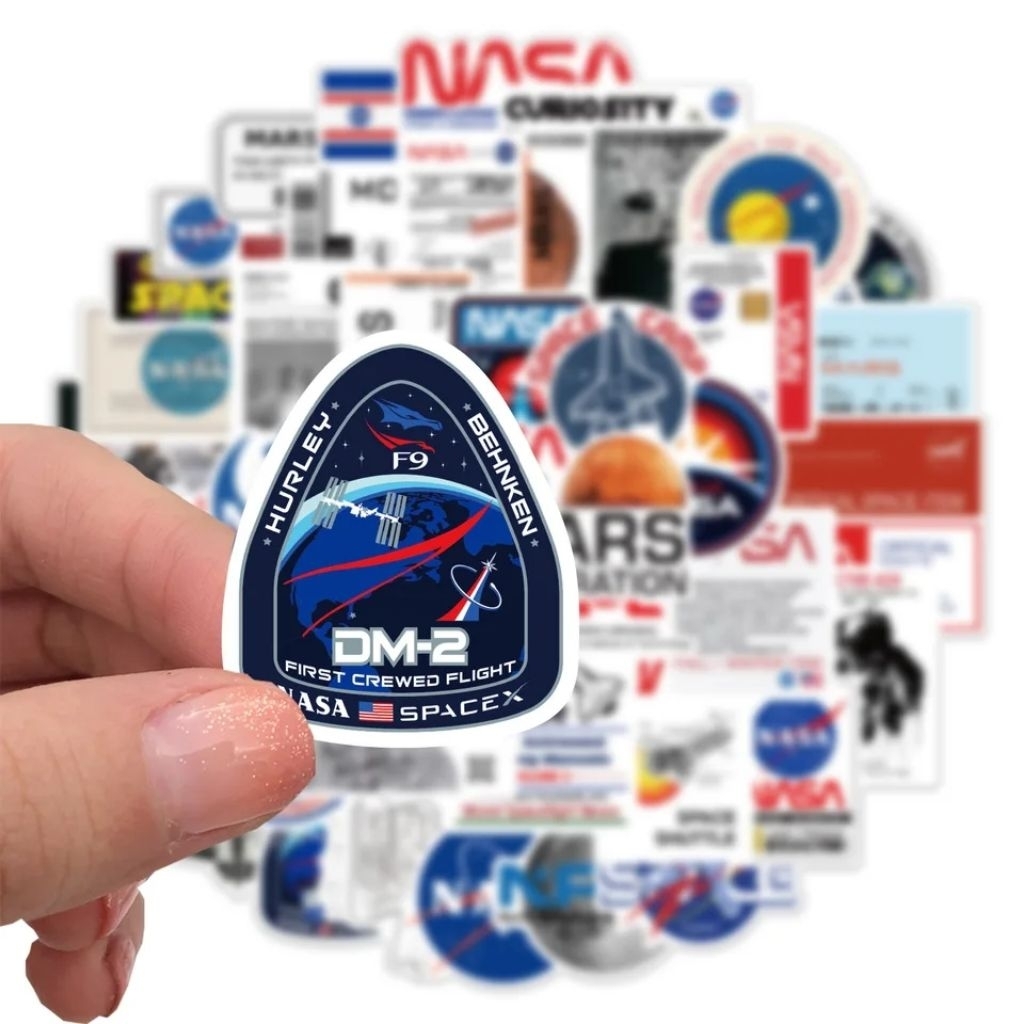 

48pcs stiker pack nasa vintage fragment diy koper laptop