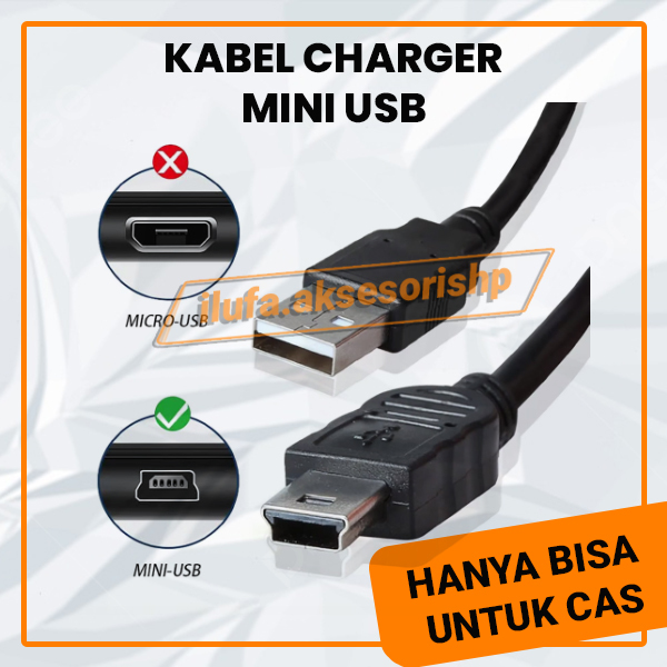 Kabel Charger MINI USB HP Jadul Untuk Cas Kamera Digital MP3 Kipas Angin Portabel DLL