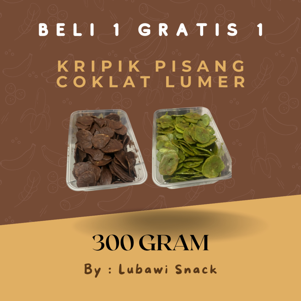 

BELI 1 GRATIS 1 Keripik Coklat Lumer 300 gr / Keripik Pisang Coklat Cemilan Termurah