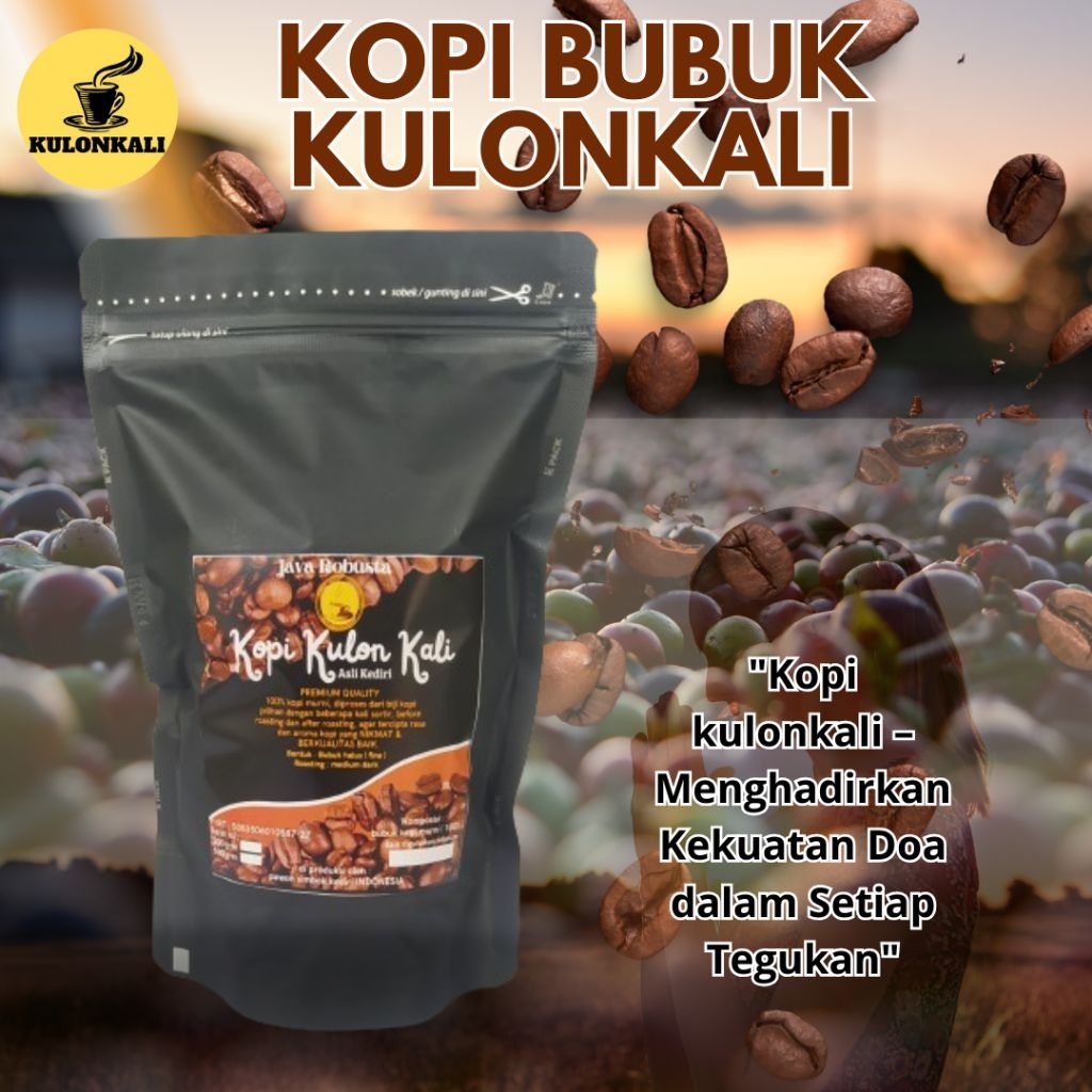 

Bubuk kopi Robusta murni 200gram kopi kulonkali