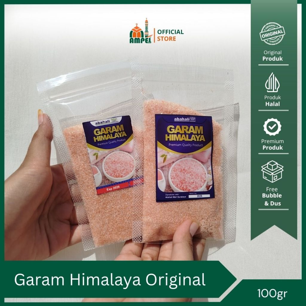 

Garam Himalaya Pink 100gr Himsalt Untuk MPASI Suplemen Hipertensi Kaya Antioksidan, Mineral, Vitamin