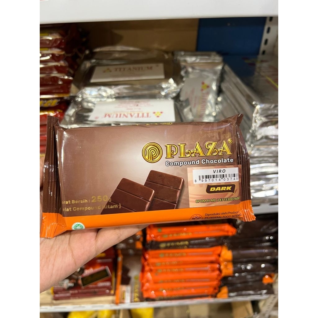 

Coklat Batang Plaza / Plaza Dark Compound Chocolate / 250gr - 500gr- 1Kg