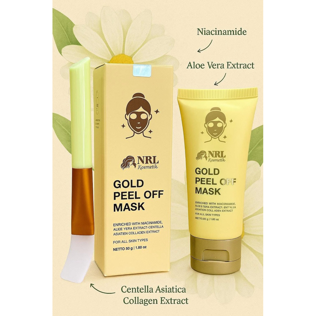 NRL GOLD PEEL OF MASK MASKER WAJAH BY NRL KOSMETIK ORIGINAL PENGANGKATAN SEL KULIT MATI