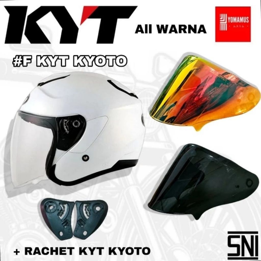 Visor Helm Kaca KYT Kyoto Kaca Helm Kyt kyoto KBS Kyoto Kaca + Rachet