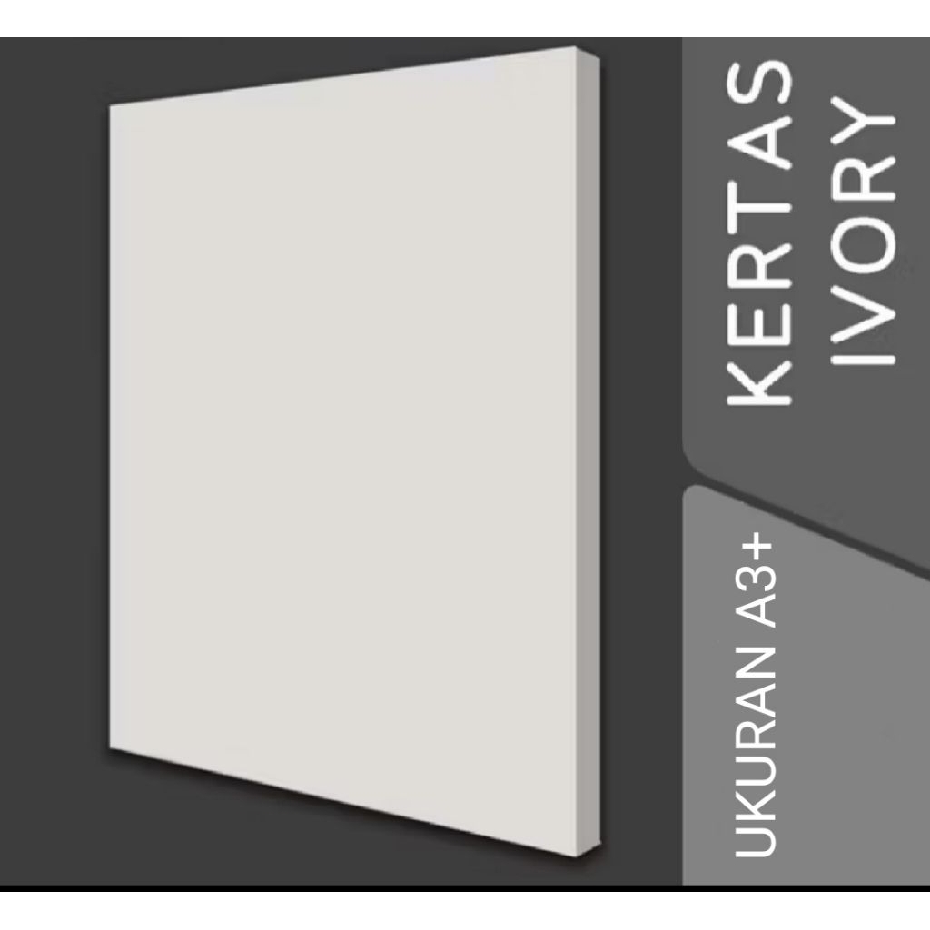 

KERTASI IVORY UKURAN A3+ BAHAN LUNCH BOX 210,230,250,300,350 Gsm ISI 100LEMBAR