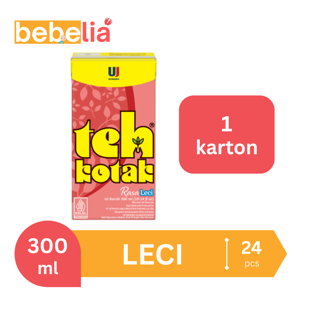 

Teh Kotak Ultra Rasa Leci 300 ml 1 dus isi 24 pcs