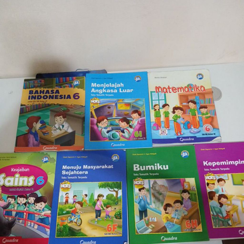 Teks Tematik Terpadu Quadra Kelas 6 sd,Matematika Kelas 6 sd Penerbit Quadra Kurikulum K13,,Bahasa I