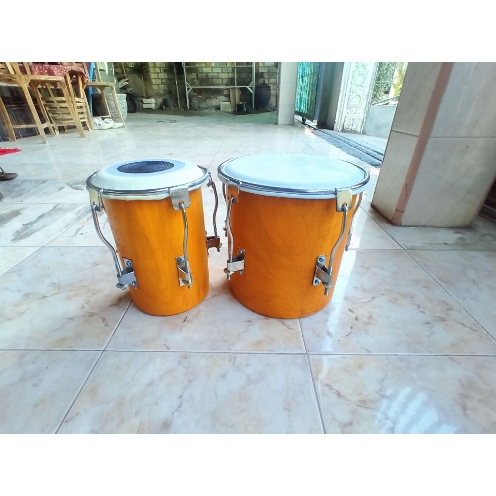 kendang/ketipung,ring sombro model lurus natural, tanpa stand