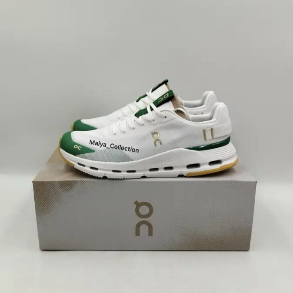 SEPERTU OLAHRAGA LARI RUNNING UNISEX OC ON CLOUDNOVA FORM 2 REVOLVE FWRD WHITE ABUDANT GREEN