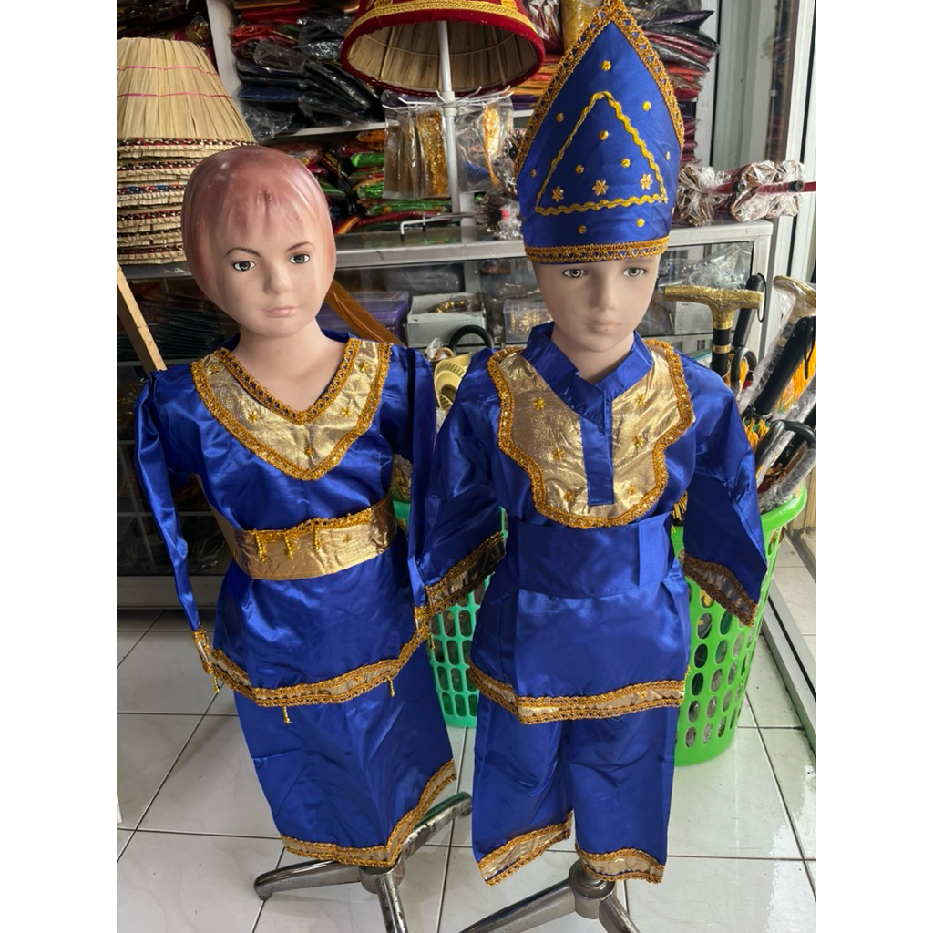 Baju Adat Minang Anak Laki Laki & Perempuan [GOLD] / Baju Adat Padang / Baju Tari Minang / Baju Karn