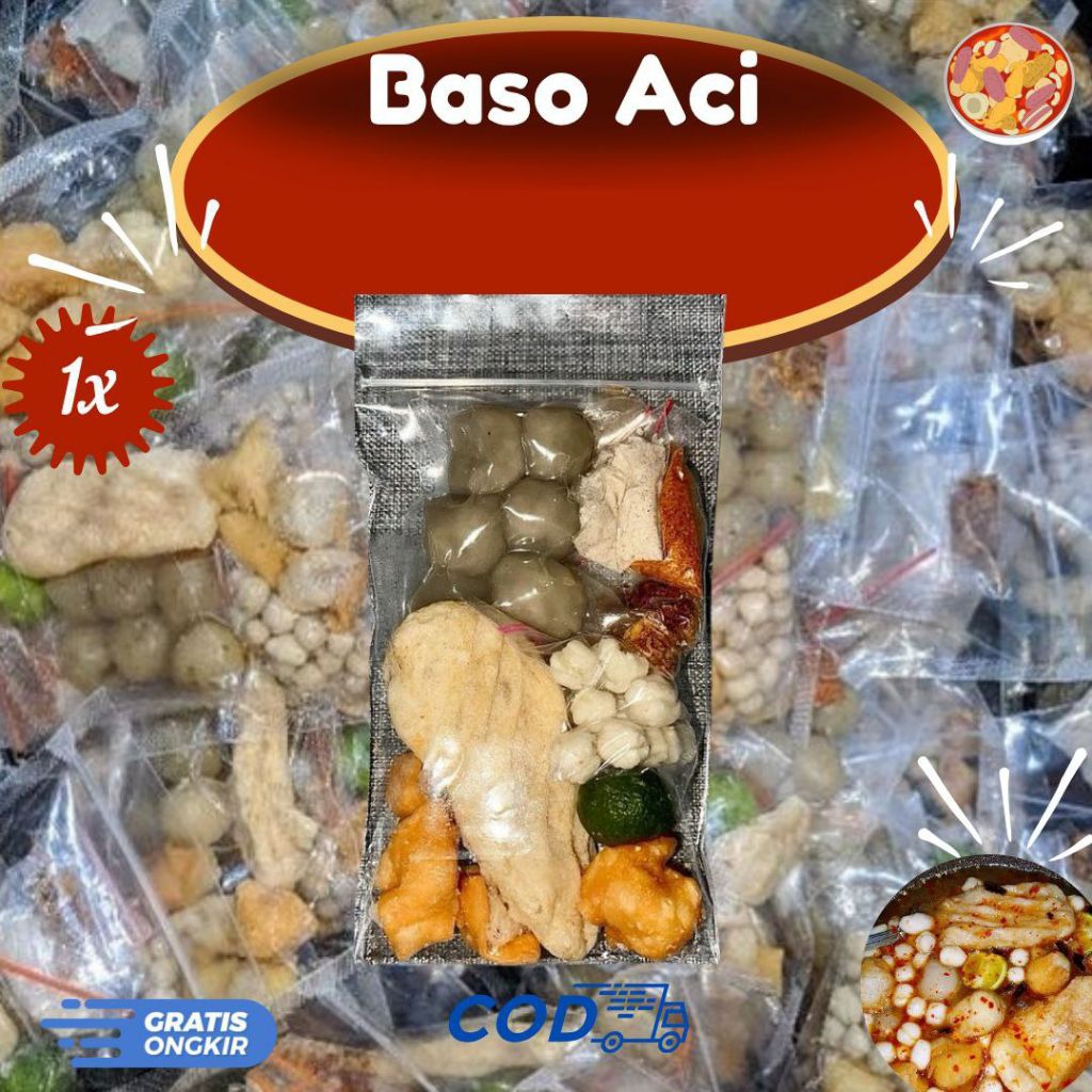 

Baso Aci Instan, Boci, Baci, Baso Aci Komplit Instan Jajanan cemilan