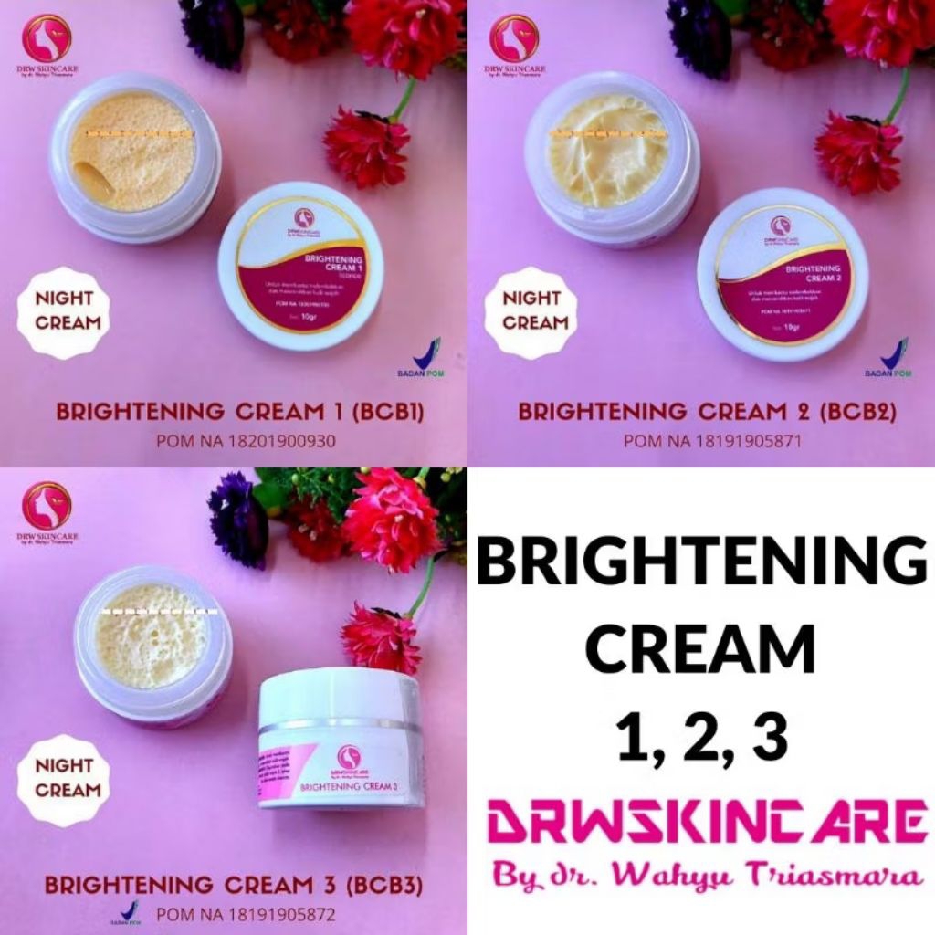 CREAM MALAM DRW SKINCARE/BRIGHTENING 1/ BRIGHTENING 2/ BRIGHTENING 3 / DRW SKINCARE/NIGHT CREAM DRW 