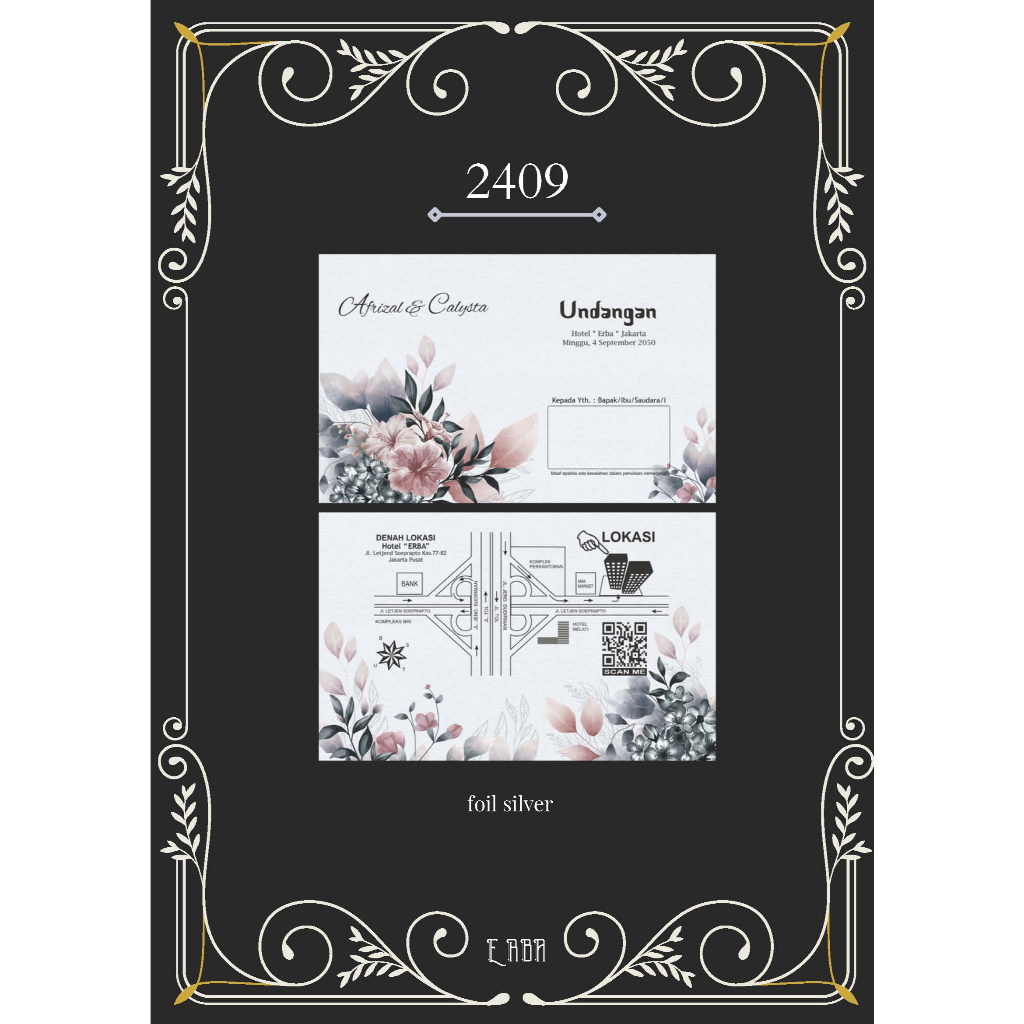 Cetak Undangan Pernikahan Erba 2409 Termurah Di Indonesia