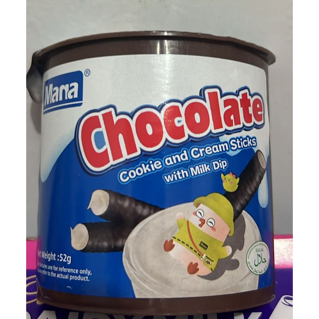 

MANA CHOCOLATE COOKIE AND CREAM STICKS WITH MILK DIP