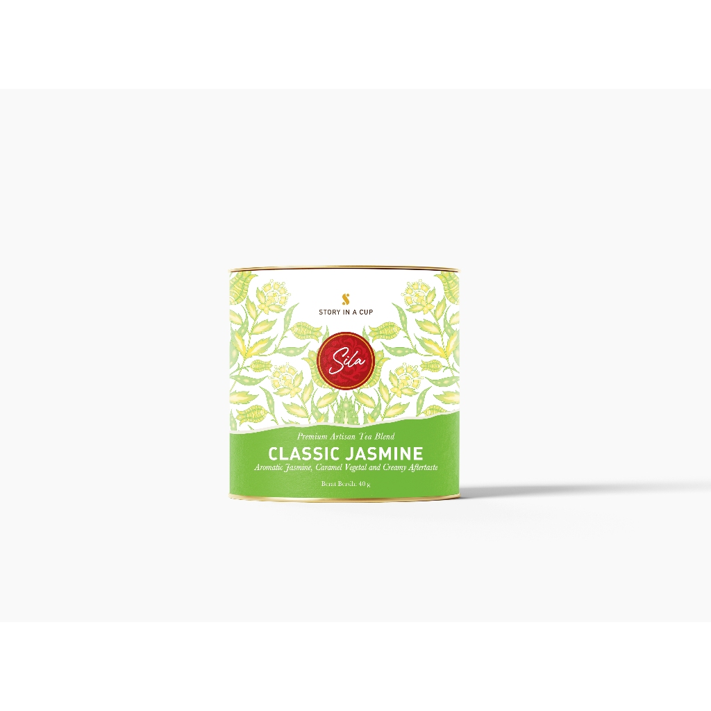 

Sila - Classic Jasmine - Daily Gourmet - Artisan Tea Blend - Canister Mini - Teh Premium - Green Tea