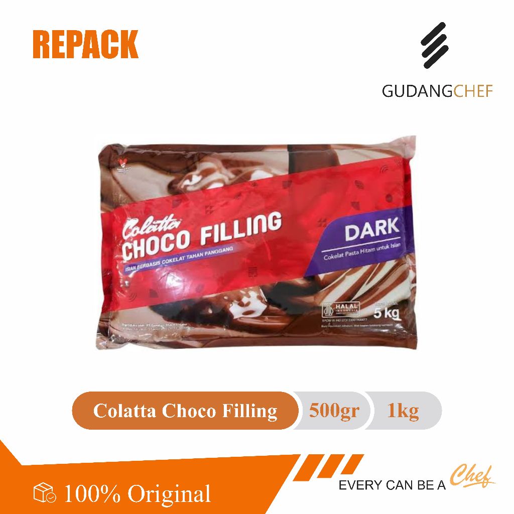 

men Colatta Choco Filling / Isi Roti Coklat Repack 500gr / 1000gr - Siap Pakai & Siap Semprot