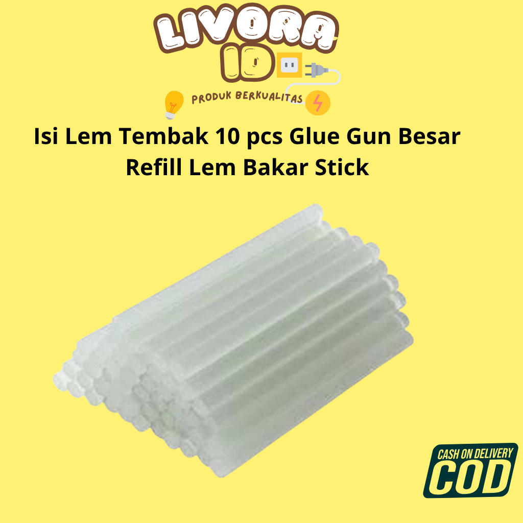 

Isi Lem Tembak 10 pcs Glue Gun Refill Lem Bakar Stick besar