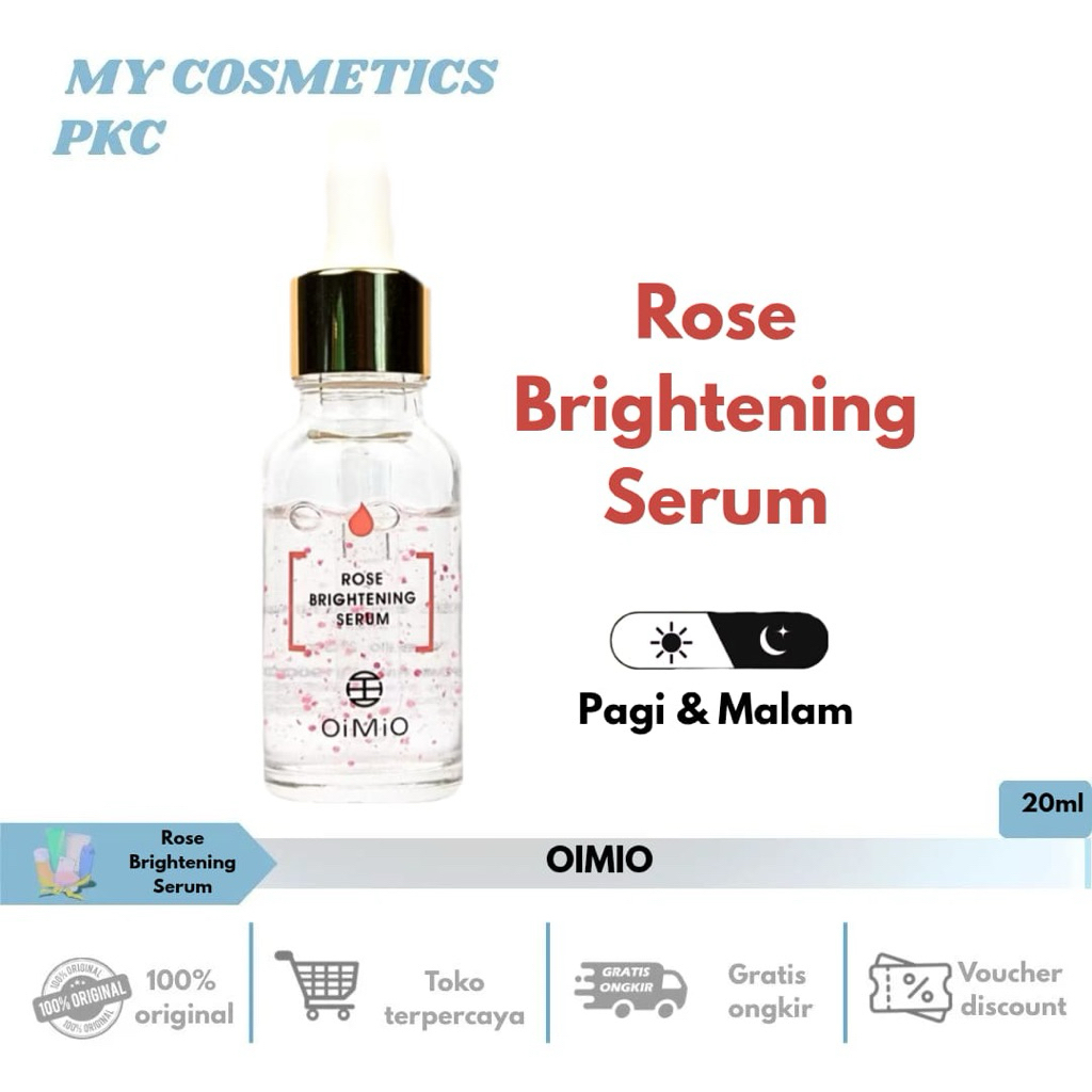 OIMIO ROSE BRIGHTENING FACE SERUM 20ml | Serum Pencerah dan Lembab