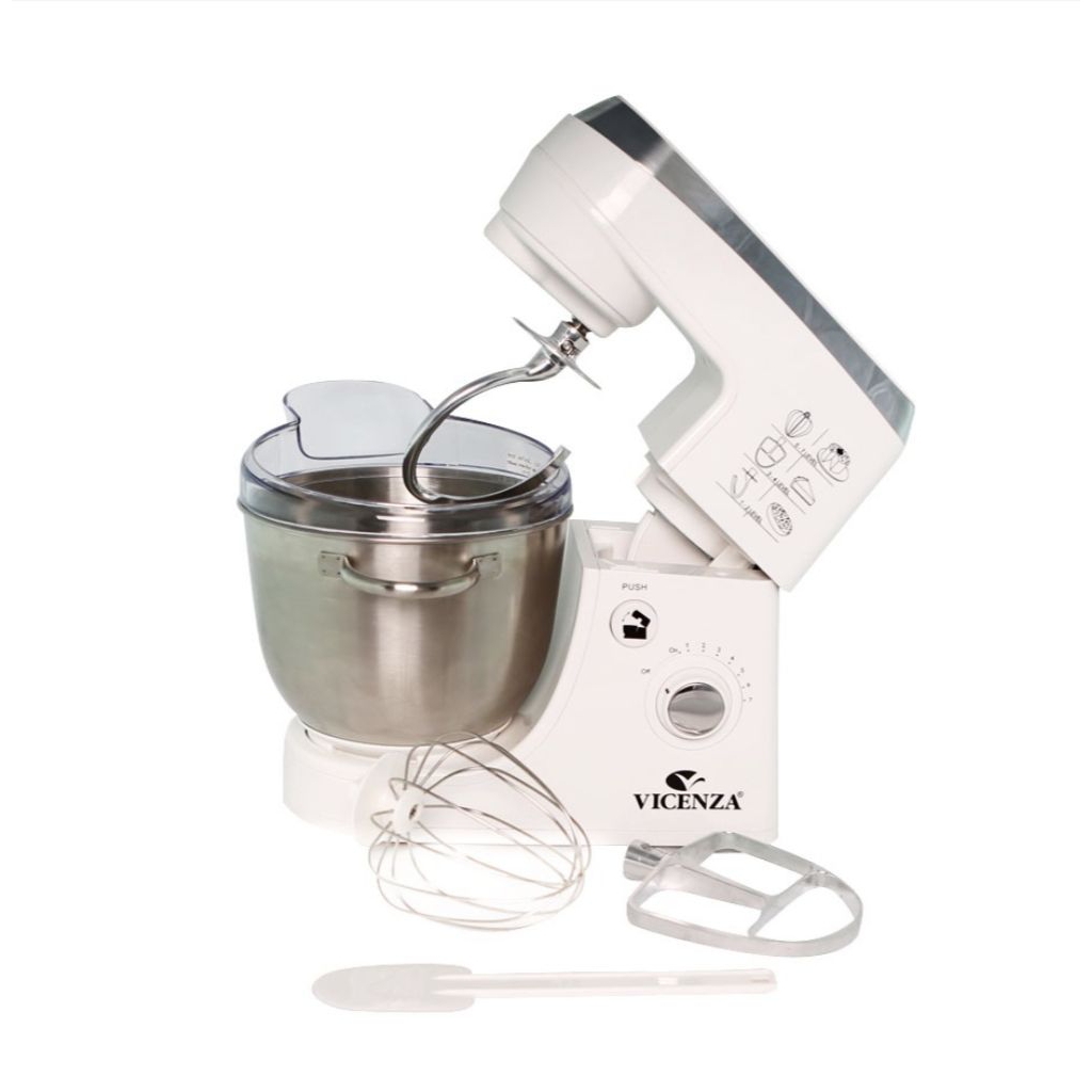 Stand Mixer VICENZA VSM100, Mixer hemat energi 350, multifungsi alat masak untuk adonan roti, bakpao