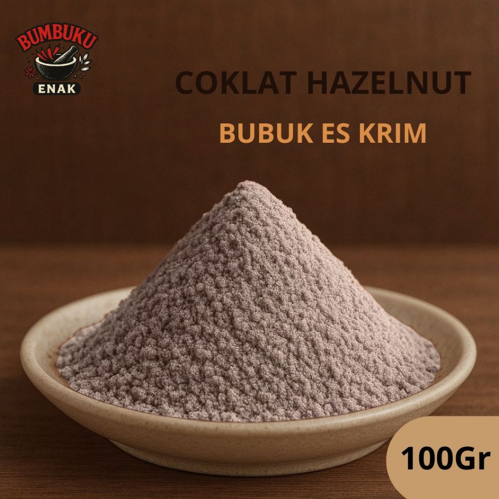 

Bubuk Es Krim Rasa Coklat Hazelnut Milk Putih 100gr – Lembut, Creamy, dan Siap Pakai untuk Dessert & Jualan