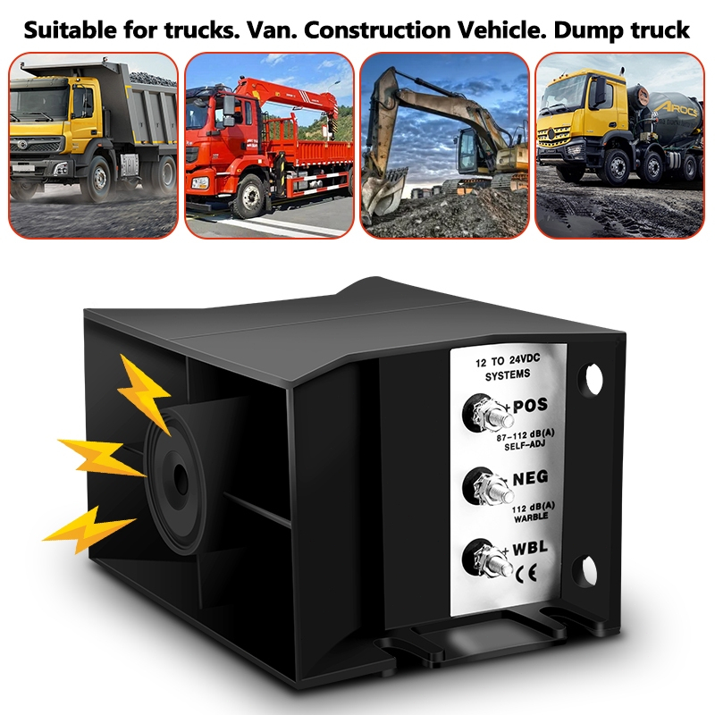 Alarm Mundur 3 Suara Musik Terbaru 12/24V Alarm Mundur & Rem Mobil Truk Suara Keras & Jelas