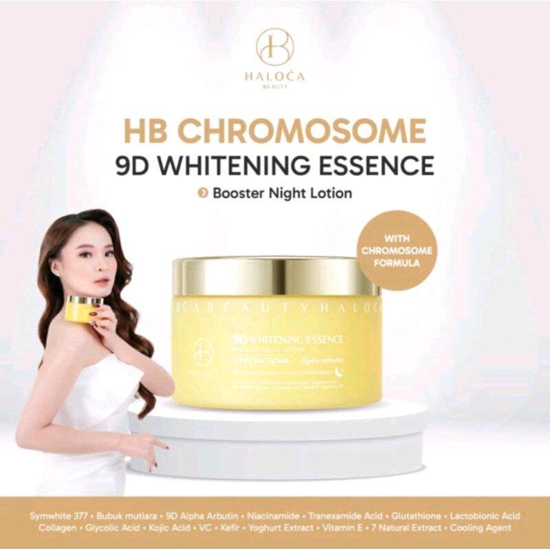Haloca Beauty HB CHROMOSOME 9D Whitening Lotion Malam 250g - Alpha Arbutin Original BPOM untuk Kulit