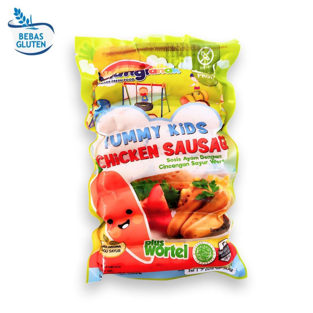 

Pelangi - Yummy Sosis Ayam Sayur Gluten Free Msg Free