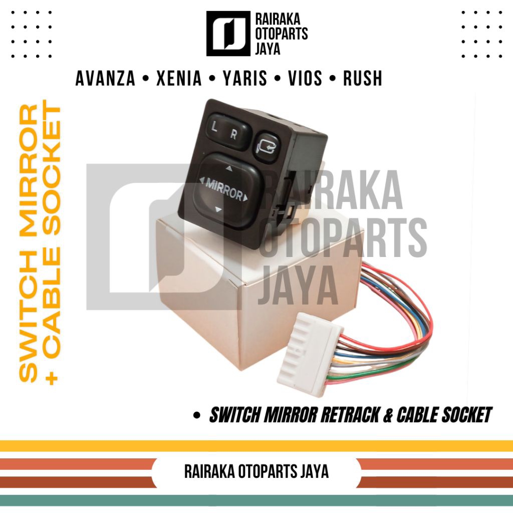 Switch Mirror Spion Tombol Retrack Double Matic Avanza Xenia Vios Yaris Rush