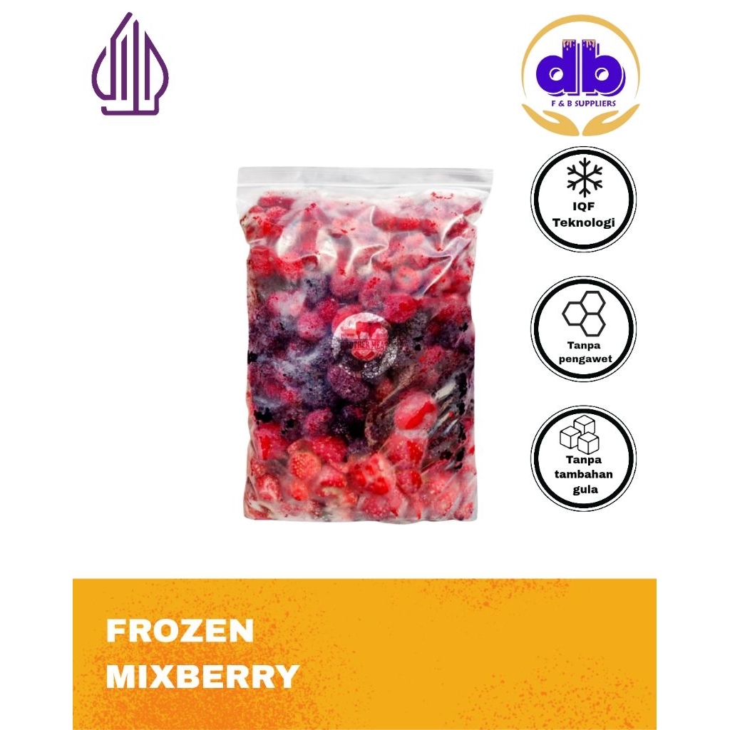 

Buah Mix Berry Beku | Frozen Mixed Berries (IQF) 500gram