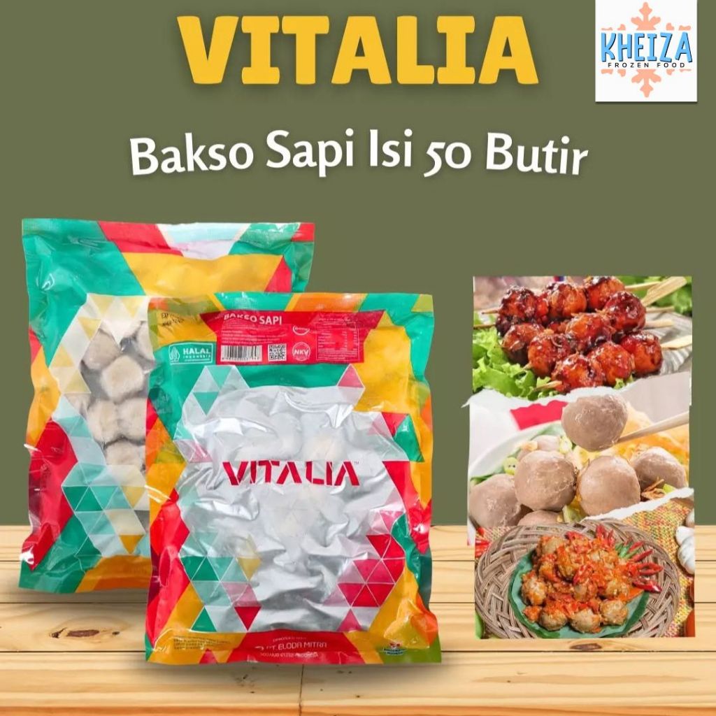 

VITALIA Bakso Sapi 270gram isi 23pcs Halal - Kheiza Frozen