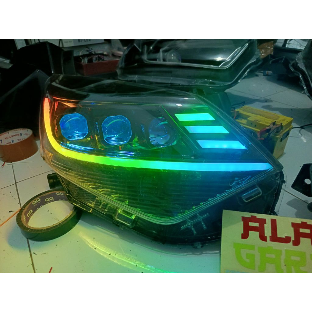 headlamp calya facelift custom 3biled